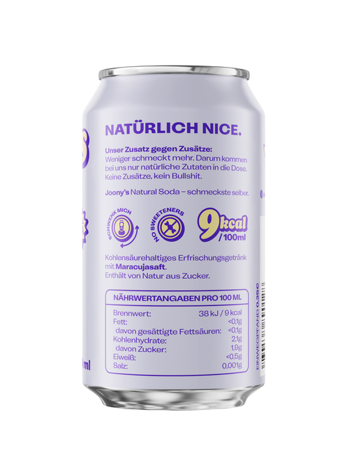 Natural Soda Maracuja - 12er Tray - 330ml Can