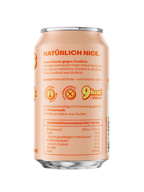 Natural Soda Pfirsich - 12er Tray - 330ml Can